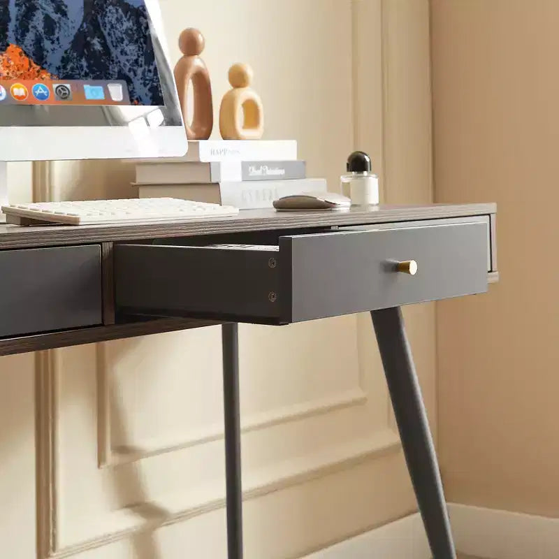 Bureau d'ordinateur multifonctionnel moderne de 120 cm avec 3 tiroirs