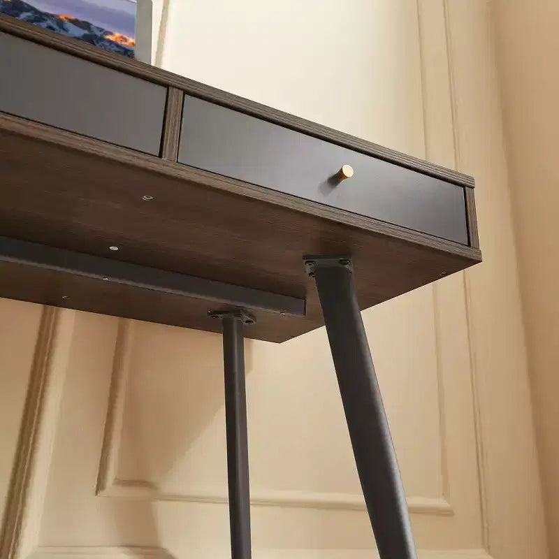 Bureau d'ordinateur multifonctionnel moderne de 120 cm avec 3 tiroirs