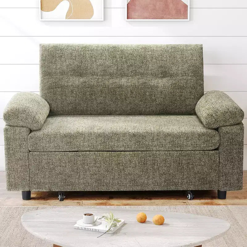 Canapé convertible 3 en 1, canapé-lit escamotable avec dossier réglable, poches latérales, appartement, assemblage sans outil